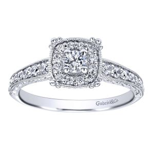 Gabriel 14 Karat Contemporary Engagement Ring ER910766W44JJ