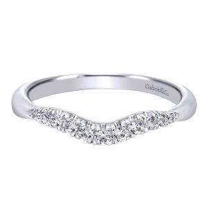 Gabriel 14 Karat Contemporary Wedding Band WB10423W44JJ