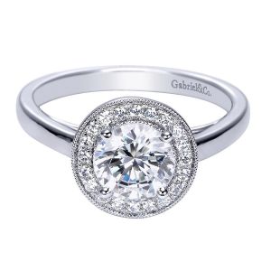 Gabriel 14 Karat Contemporary Engagement Ring ER7813W44JJ