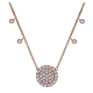 Gabriel Fashion 14 Karat Pave Necklace NK4949K45JJ