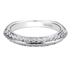 Gabriel 14 Karat Contemporary Wedding Band WB9312W44JJ