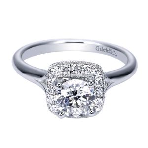 Gabriel 14 Karat Contemporary Engagement Ring ER8020W44JJ