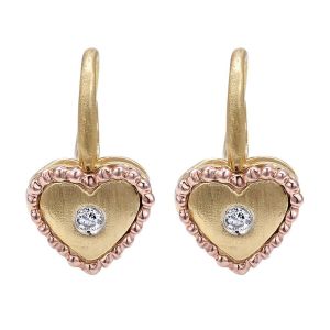 Gabriel Fashion 14 Karat Two-Tone Secret Garden Drop Earrings EG9862L45JJ