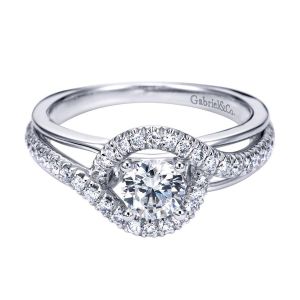 Gabriel 14 Karat Contemporary Engagement Ring ER6952W44JJ