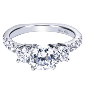 Gabriel 14 Karat Contemporary Engagement Ring ER4248W44JJ