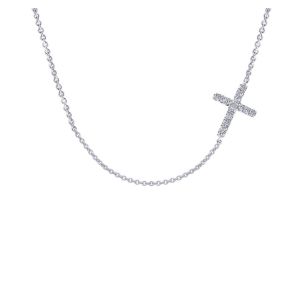 Gabriel Fashion Silver Faith Cross Necklace NK3782SVJWS