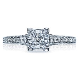 58-2PR55 Platinum Tacori Sculpted Crescent Engagement Ring