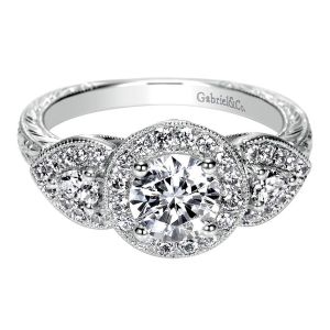 Gabriel 14 Karat Victorian Engagement Ring ER8833W44JJ