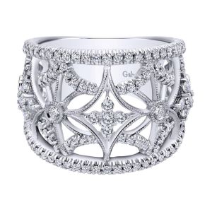 Gabriel Fashion 14 Karat Victorian Ladies' Ring LR50681W45JJ