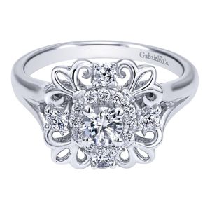 Gabriel 14 Karat Contemporary Engagement Ring ER910101W44JJ