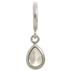 Endless Jewelry White Drop Sterling Silver Charm 43272-1