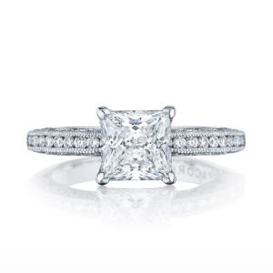 HT2553PR7 Platinum Tacori Classic Crescent Engagement Ring