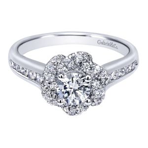 Gabriel 14 Karat Contemporary Engagement Ring ER910138W44JJ