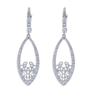 Gabriel Fashion 14 Karat Lace Drop Earrings EG12223W45JJ