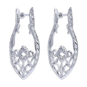 Gabriel Fashion Silver Hoops Hoop Earrings EG12030SVJWS
