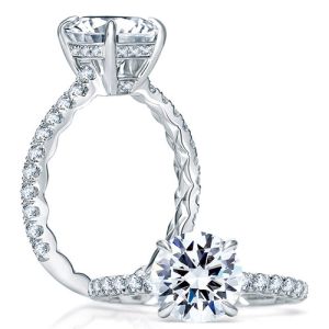A.JAFFE Platinum Classic Engagement Ring ME1853Q
