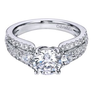 Gabriel 14 Karat Contemporary Engagement Ring ER5991W44JJ