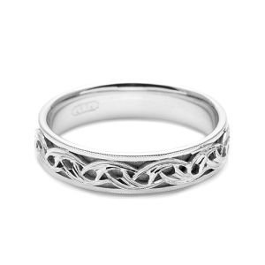 Tacori 18 Karat Hand Engraved Wedding Band HT2404