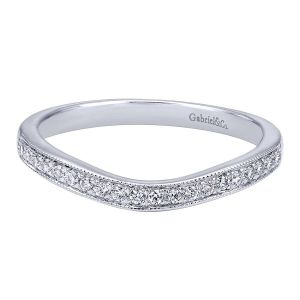 Gabriel 14 Karat Contemporary Wedding Band WB10425W44JJ