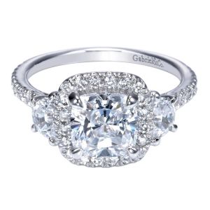 Gabriel 14 Karat Contemporary Engagement Ring ER9189W44JJ