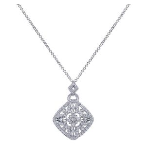 Gabriel Fashion 14 Karat Lusso Diamond Necklace NK4422W45JJ