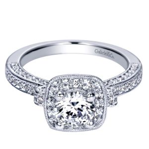 Gabriel 14 Karat Victorian Engagement Ring ER8215W44JJ