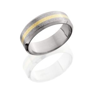 Lashbrook 8B12(NS)/14KY STONE-POLISH Titanium Wedding Ring or Band