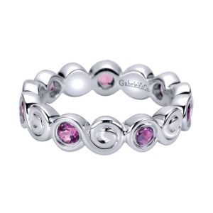 Gabriel Fashion Silver Stackable Stackable Ladies' Ring LR6761-7SVJAM