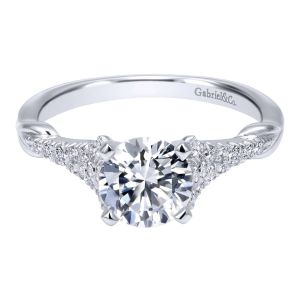 Gabriel 14 Karat Contemporary Engagement Ring ER11719R4W44JJ