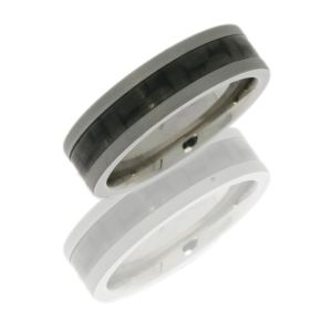 Lashbrook C6F13/CF BEADBLAST Titanium Wedding Ring or Band