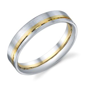 274082 Christian Bauer Platinum & 18 Karat Wedding Ring / Band