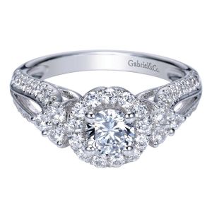 Gabriel 14 Karat Contemporary Engagement Ring ER98583W44JJ