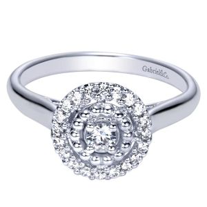 Gabriel 14 Karat Contemporary Engagement Ring ER98428W44JJ