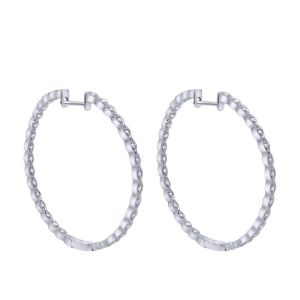 Gabriel Fashion 14 Karat Hoops Classic Earrings EG10379W45JJ