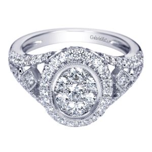 Gabriel Fashion 14 Karat Clustered Diamonds Ladies' Ring LR6570W45JJ