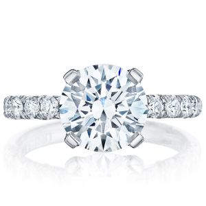 HT254525RD9 Platinum Tacori Petite Crescent Engagement Ring