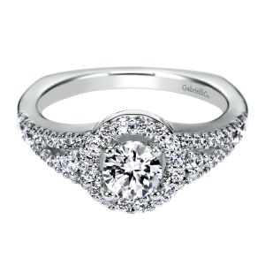 Gabriel 14 Karat Contemporary Engagement Ring ER96408W44JJ