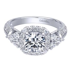 Gabriel 14 Karat Contemporary Engagement Ring ER10179W44JJ