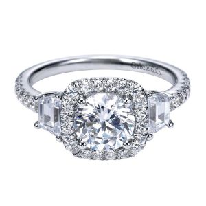 Gabriel 14 Karat Contemporary Engagement Ring ER7485W44JJ