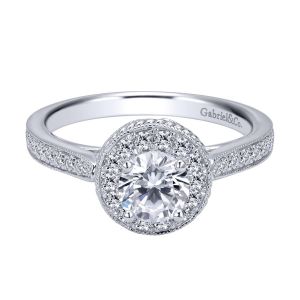 Gabriel 14 Karat Victorian Engagement Ring ER98512R0W44JJ