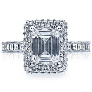 HT2517EC85X65 Platinum Tacori Blooming Beauties Engagement Ring
