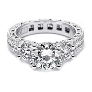 Tacori Crescent Platinum Engagement Ring HT2514RD8512X