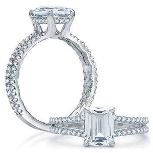 A.JAFFE Platinum Classic Engagement Ring ME1863Q