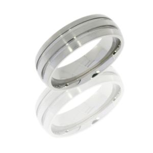 Lashbrook 7D21 SATIN Titanium Wedding Ring or Band