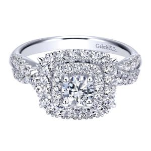 Gabriel 14 Karat Contemporary Engagement Ring ER911712R0W44JJ