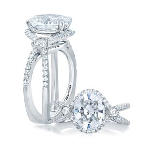 A.JAFFE Platinum Signature Engagement Ring MES648