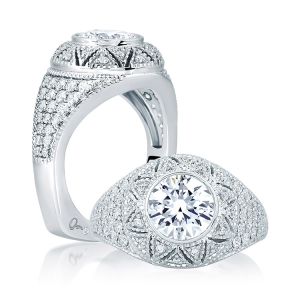 A.JAFFE Platinum Signature Engagement Ring MES653