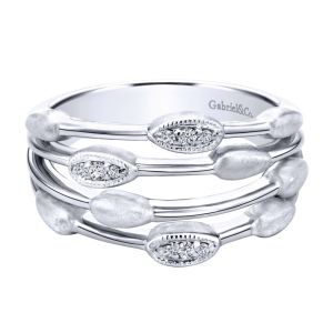 Gabriel Fashion Silver Organic Ladies' Ring LR50505SV5JJ