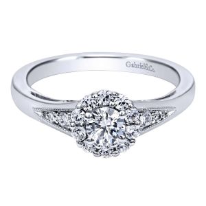 Gabriel 14 Karat Contemporary Engagement Ring ER910224W44JJ