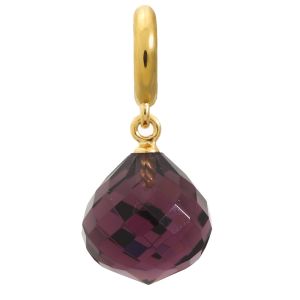 JLo Collection Endless Jewelry Love Drop Gold Plated Amethyst Crystal Charm 1850-1